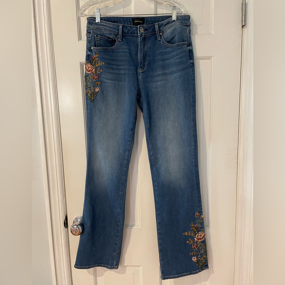 Sundance DRIFTWOOD Jeans KELLY Size 30 Floral Embroidery Bootcut 30x33